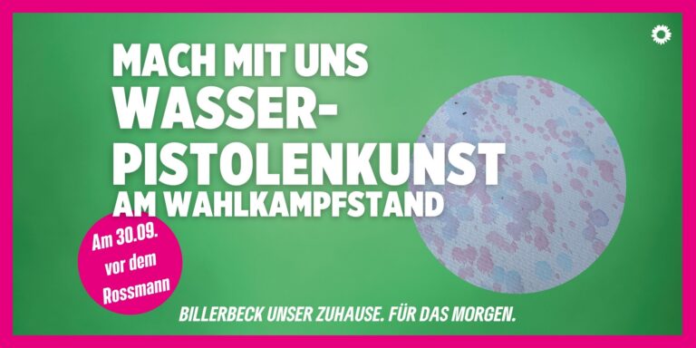 Bunte Politik für Familien: Wasserpistolenkunst