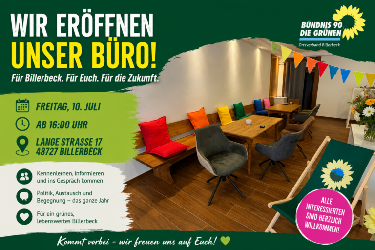 Bündnis 90/ Die Grünen eröffnen erstmals eigenes Büro in Billerbeck